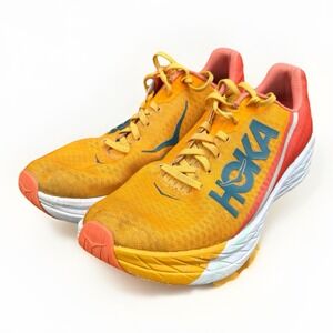 Hoka One One Rocket X Unisex Running Shoes Men's 10.5 Womens 11.5 Carbon Orange